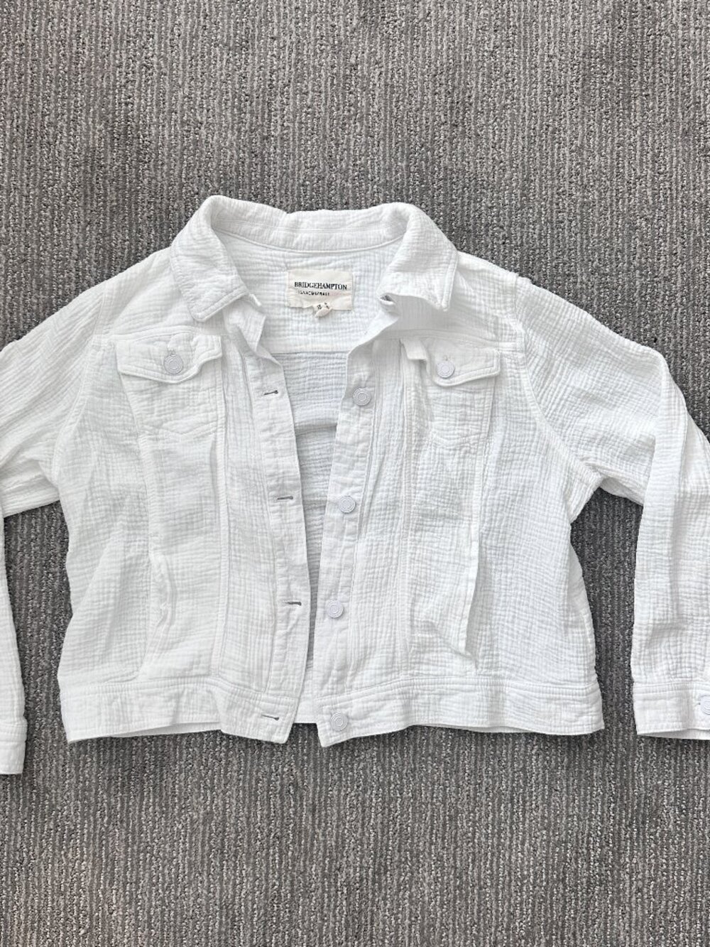 White Isaac Mizrahi Bridgehampton Cotton Jacket Size M